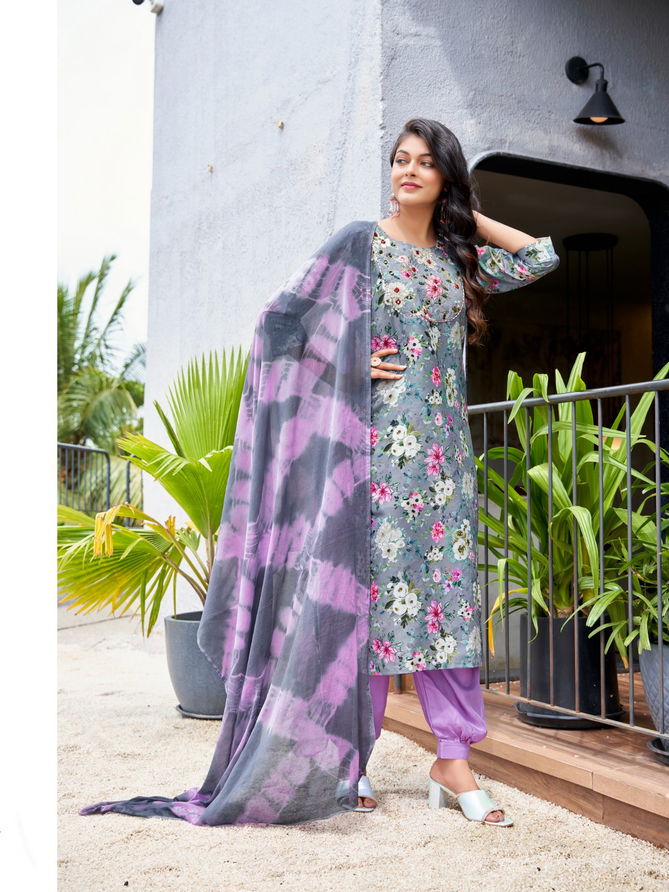 Parra Sofiya Vol 1 Designer Muslin Printed Kurti With Bottom Dupatta
